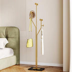 Gold Coat rack,Sturdy coat tree freestanding heavy duty with Marble Base,Metal standing coat rack for Bedroom,Entrance,Modern coat hanger stand for Coats,Hats,Bags(gold) - style: gold-tree hook