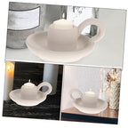 Ceramic Candle Holder Nordic Style Modern Minimalist Candlestick for Wedding Party Dining Table Decoration Romantic Home Ornament