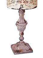 Metal Vintage Look Candle Holder Candle Lamp (Beige)