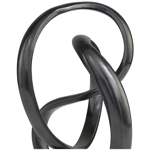 Deco 79 Aluminum Metal Abstract Decorative Sculpture Home Decor Statue, Accent Figurine 8" x 7" x 11", Dark Gray - color: Dark Gray, size: 8" x 7" x 11"