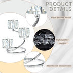 Metal 3 Arm Crystal Candle Holder - Tea Light Centerpiece Candle Holder, Votive Holder with Sparkling Crystal Bowl, Suitable for Wedding, Table Centerpiece, Home Decor (1, 3 arm-Silver) - size: 3 arm-Silver