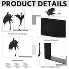 Geelin Dragon Metal Bookends Set of 2 Styles Gothic Book Ends for Shelves Bookshelf Home Office Desk Bookshelf Decor Gift for Dragon Lovers and Reading Enthusiasts - style: Flying Dragon