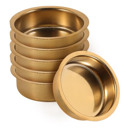 VOSAREA 6pcs Metal Incense Cone Burners Tea Light Tins Cups Tealight Holders Brass Incense Burner Plate Holder Empty Scented Candle Cup DIY Candle Holders for Party Wedding Table Decoration