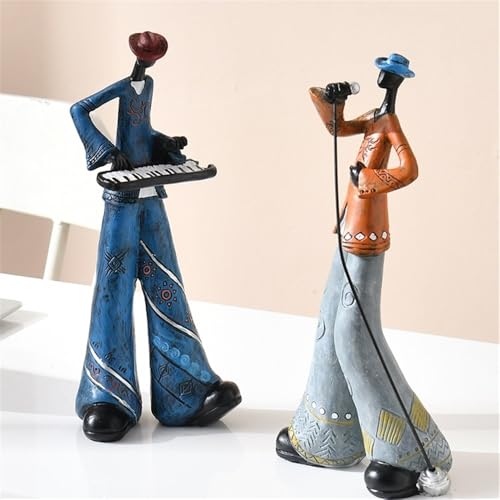 Statue Decorations Creative Retro Band Art Ornaments Music Characters Living Room Bookshelf Wine Cabinet Light Luxury Decorations Home Decor Object