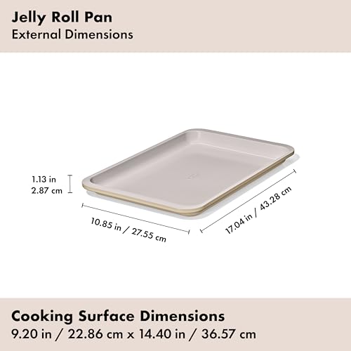 OXO Good Grips Non-Stick Pro Ceramic Coated Metal Bakeware 3-Piece Sheet Pan Set – Biscuit - color: Biscuit, size: 3-Piece Set