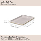 OXO Good Grips Non-Stick Pro Ceramic Coated Metal Bakeware 3-Piece Sheet Pan Set – Biscuit - color: Biscuit, size: 3-Piece Set