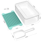 Mini Ice Cube Tray for Freezer: FDDBI Small Ice Trays for Freezer with Bin - 117×4PCS Easy Release Nugget Ice Tray - Crushed Ice Tray with Container - color: blue-gray