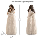 Gifts for Mom from Daughter, Mother and Daughter Hugging Figurines - Perfect for Mothers Day Christmas or Birthday Gifts, Resin, 9.8" H - style: Hugging Mom Daughter