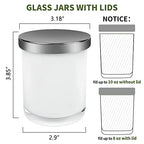 SUPMIND 12 Pack 10oz Glass Candle Jars with Lids and Sticky Labels, Empty Candle Jars for Making Candles Bulk Containers(Inner White) - color: Inner White, size: 10oz