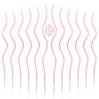 PHD CAKE 24-Count Pearl Pink Spiral Long Thin Birthday Candles, Cake Candles, Birthday Parties, Wedding Decorations, Party Candles - color: Pearl Pink