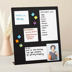 Juvale Magnet Board - Black, 12.6 x 11 x 2.6 in - Standing Magnetic Board for Desk & Wall - Magnetic Display for Memos, Photos & Documents