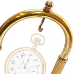 Pocket Watch Display Stand Full Arch Gold Plated Metal Holder for Pocket Watches, Antique Clocks, & Collectibles -Brass-Gold Plated ( Watch Not Included )