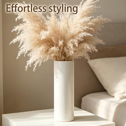 12 Inch White Vase Ceramic Flower Vase, Tall Vases for Pampas Grass, Home Decor, Modern Textured Vases for Living Room Decorations,Table Centerpieces,Shelf,Farmhouse Small Ceramic Vase - style: Shape 11
