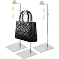 Royxen 3 Pack Purse Holder, Purse Display Stand with Adjustable Height, Bag Stands for Display, Stainless Steel Purse Rack for Bags Organizer (Silver) - color: Silver