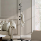Coat rack freestanding,Coat tree freestanding heavy duty with 7 ball hooks,Coat hanger stand with metal base for entryway hallway bedroom - style: Ball hook