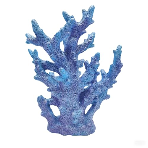 Etlemonde Beach Coastal Decor Coral Reef Home Decor Coral Statue Sculpture Home,Desk,Bathroom,Desktop Shelf Statue,Marine Themed Gifts (Gradual Blue Coral) - color: Gradual Blue Coral