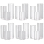 18 PCS Ribbed Hurricane Glass Candle Holders Bulk - Transparent Cylinder Candle Holders for Pillar Candles, Decorative Candle Hurricane Vases for Centerpieces Wedding Table Decorations