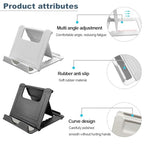 POQOD 2 Pack Cell Phone Stand, Foldable Phone Holder for Desk Compatible with Phone 15 14 13 12 11 Pro Xs Xs Max Xr X 8, Nintendo Switch, All Phones, Black & White - color: Black & White