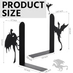 Geelin Dragon Metal Bookends Set of 2 Styles Gothic Book Ends for Shelves Bookshelf Home Office Desk Bookshelf Decor Gift for Dragon Lovers and Reading Enthusiasts - style: Flying Dragon