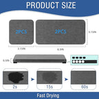 4PCS Water Absorbing Stone Tray, Quick Drying Diatomite Stone Sink Tray, Water Absorbent Diatomite Coasters Used for Hand Soap Dispenser Toothbrush Sponges Holders in Bathroom Counter and Kitchen Sink - color: Dark Gray