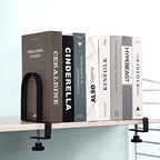 Metal Book Ends for Shelves - Heavy Duty Adjustable Bookends Clamped Metal Book Organizer Storage Holders, Non-Skid Bookends Stoppers - style: Swivel