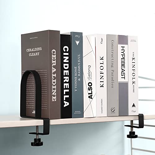 Metal Book Ends for Shelves - Heavy Duty Adjustable Bookends Clamped Metal Book Organizer Storage Holders, Non-Skid Bookends Stoppers - style: Swivel