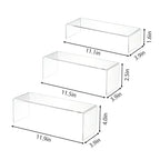 Yieach Large Clear Acrylic Risers Display Stands,6 Pcs Rectangular Display Risers for Funko Pop,Figures,Food,Showcase Collectibles Display Shelf,Retail Desktop Risers Display Stand and Decoration