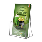 NIUBEE 2 Pack 8.5'' x 5.5'' Acrylic Bi-fold Brochure Holder,Clear Plastic Counter top Flyer Organizers - size: 8.5" x 5.5", style: 2 Pack