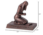 Lighthouse Christian Products Praying Woman Seeking God Bronzelike Finish 4.5 x 2.75 Cast Stone Mounted Sculpture - style: Woman