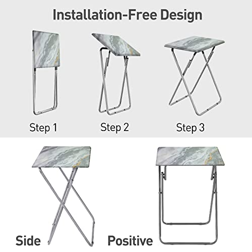 Garden 4 you Portable Folding TV Tray Dinner Snack Trays Table Portable Foldable Table Small Sofa Bedside Tables with Light Weight, 15 x 18.9 x 26 in(Smoky Grey,1PC) - color: Smoky Grey, size: 1pc
