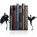 Geelin Dragon Metal Bookends Set of 2 Styles Gothic Book Ends for Shelves Bookshelf Home Office Desk Bookshelf Decor Gift for Dragon Lovers and Reading Enthusiasts - style: Flying Dragon