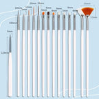 28 Pcs Nail Art Brushes Nail Art Tool Set Resin Nail Art Palette Sculpture Pen 2 Way Acrylic Silicone Carving Pen Dotting Pen Tool Manicure Kit for Home DIY Salon Nail Art (White) - color: White