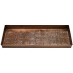 HF by LT Townhouses Pattern Metal Boot Tray, 30 x 13 inches, Antique Copper Finish - color: Townhouses Pattern, Antique Copper Finish