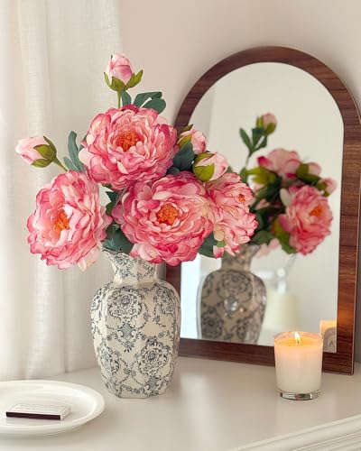 Vintage Chinoiserie Ceramic Vase, Porcelain Decorative Flower Vase for Centerpiece Living Room Table Shelf, Retro Country Decor - color: Retro, size: Large