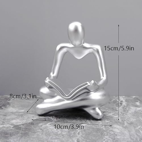 Baoblaze Innovative Abstract Thinker Sculpture Figurine for Modern Living Room and Shelf Decoration Unique Tabletop Ornament Birthday Gift Collection