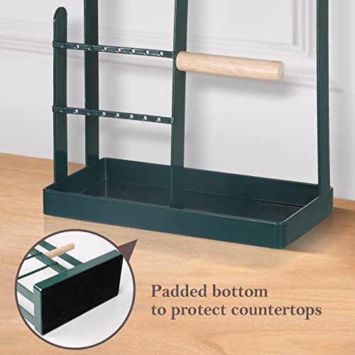 ProCase Cute Jewelry Stand, Aesthetic Jewelry Organizer for Dresser Vanity, Jewelry Holder Display for Necklaces Earrings, Gifts for Teen Girls Women, Bedroom Dorm Decor -Medium, Green - color: Green, size: 12.6" Height