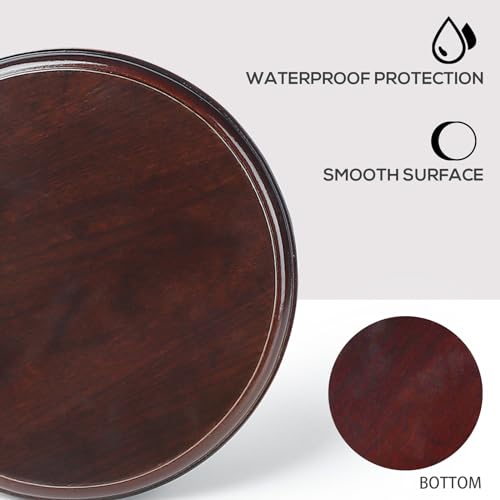 Falling in Art Wood Round Base-Hand Casting Structure Base, DIY Crafts, Keepsake Display, Art Exhibition, Home Decoration, 7'' - size: Round 7''