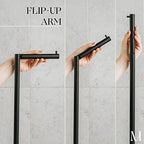 Marmolux Acc - Free Standing Toilet Paper Holder 1pc - Bathroom Storage for 4 Rolls of Tissue Modern Stainless Steel Matte Black Toilet Paper Holder. - Tp Holder Stand - color: Matte Black