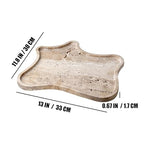 Travertine Tray Vanity Trays for Bathroom, Decorative Trays for Table Coffee Kitchen Home Decor（Large） - size: 13" x 11.8" x 0.7"