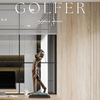 22'' Modern Golf Female Bronze Statue, Bronze Golfer Figurine Sculpture Ornament with Marble Base Classical Art Craft for Home Office Decor Collection Gift - size: 22" Madam
