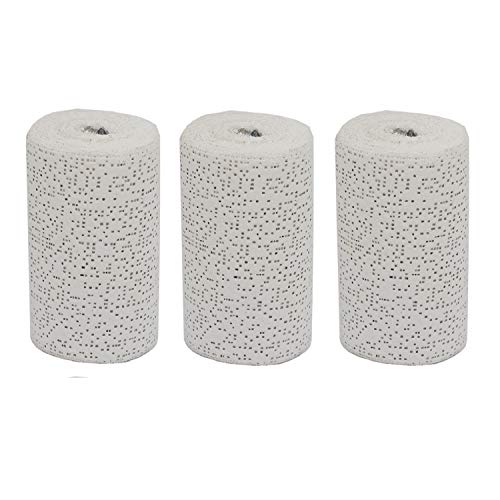 3 Pack White Plaster Cloth Gauze Bandages Rolls for Art Project, Belly Cast, Mask Making, Sculptures, Body Casts, Craft Projects, Scenery Construction - Each Roll 4 inch x 15 feet (Total 45ft Long) - size: 3 Pack (45ft)
