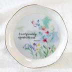 HOME SMILE Friend Chritian Gifts for Women Jewelry Ring Dish Tray with Dynamic Butterfly&Flower Pattern Shifts,A Sweet Friendship Refresh the Soul-Best Friend BFF Birthday Graduation Retirement Gifts