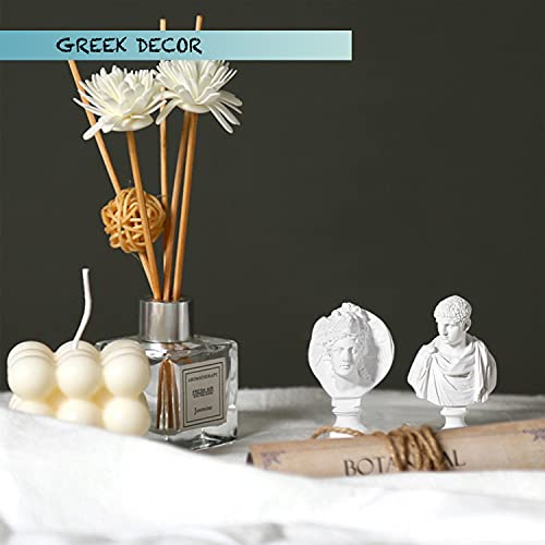 LAGOM HOUSE Greek Bust Statue and Sculptures Set of 10 PCS Greek Bust Statue Decor Roman Resin Mini Greek Mythology Figurine Greek God Bust Small for Decor/Gifts/Drawing