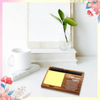 FOUGSTA Appreciation Gift for Women, Inspirational Office Decor With Wooden Notepad Pen Holder and Quotes, 16.5 x 12 x 1.5 cm, XXN6 - style: Difference maker