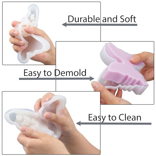 Butterfly Epoxy Resin Molds 2 Pack Butterflies Silicone Mold for Candle Making DIY Soap Resin Casting Art Crafts Mould Home Wedding Decoration Paperweight Craft Gift Concrete Cement Plaster Moulds - color: 2pcs Small Butterfly Molds