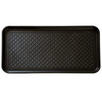 Stalwart 75-ST6012 All Weather Boot Tray-Water Resistant Plastic Utility Shoe Mat for Indoor and Outdoor Use in All Seasons (Black), Large - style: 1-Pack