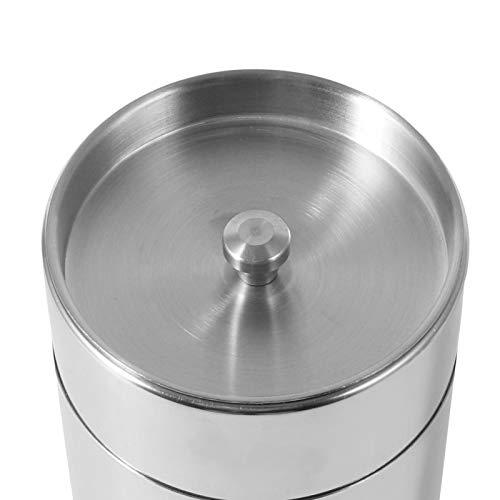 Tyenaza Tea Canister, Double Seal Stainless Steel Tea Tin Canister with Airtight Double Lids for Loose Tea Coffee Candy Herbs and Spices Storage(l) - size: l