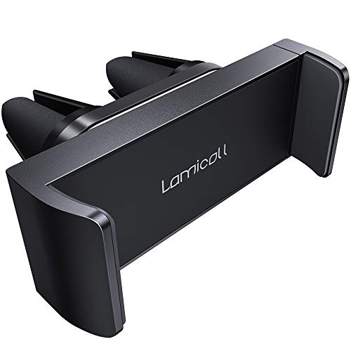 Lamicall Car Vent Phone Mount - Air Vent Clip Holder, Universal Stand Hands Free Cradle Compatible with Cell Phone 16 15 14 13 12 Mini 11 Pro Xs Max Xr X 8 7 6 6s Plus SE Smartphones Black - color: 1-Black