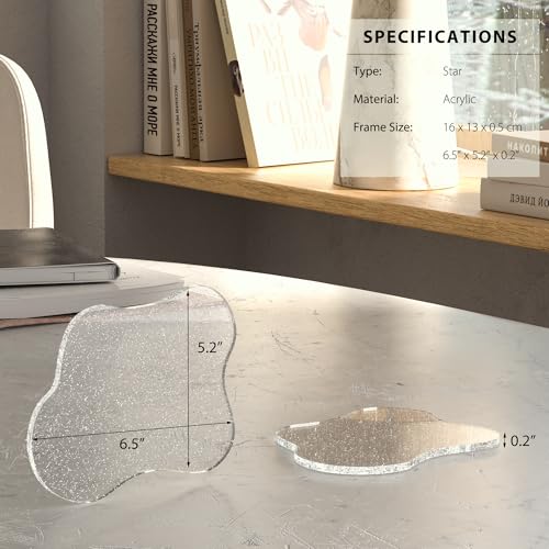 Acrylic Coaster Decorative Plates, Irregular Bar Drink Coaster,Perfect for Tabletop Protection and Accessories Display. - color: Star