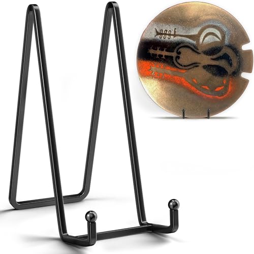 IPAME 3 Pack10 Inch Large Plate Stands/Holder for Display, Metal Small Easels Picture Stand for Book, Platter, Plaque, Photo Frame, Table top Art - size: 10 Inch